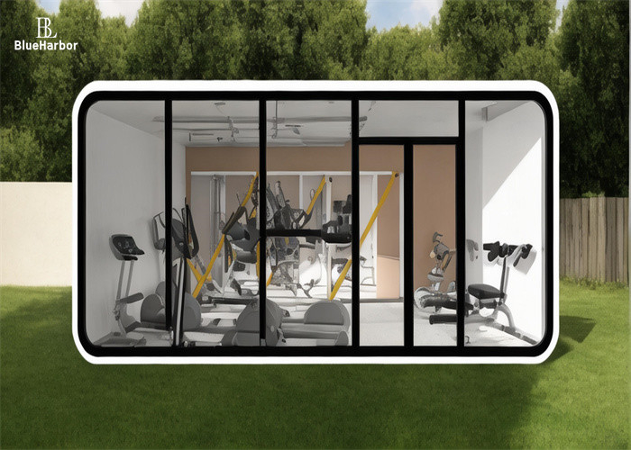 Estructura de acero ligero Casa cápsula espacial para el gimnasio Tienda Apple Cabin Oficina