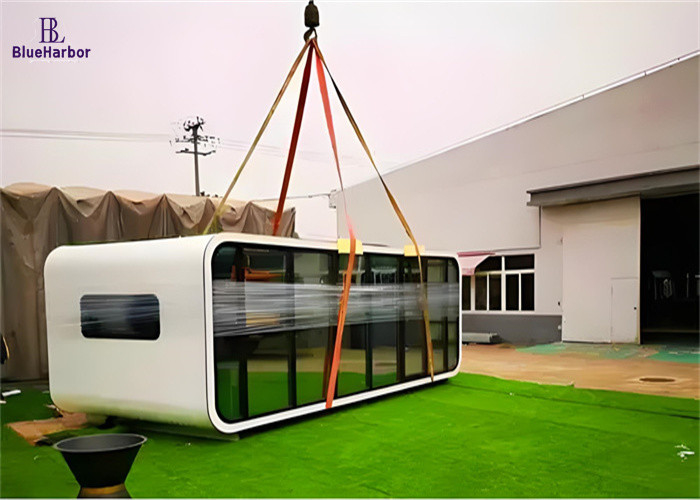 Estructura de acero ligero Casa cápsula espacial para el gimnasio Tienda Apple Cabin Oficina