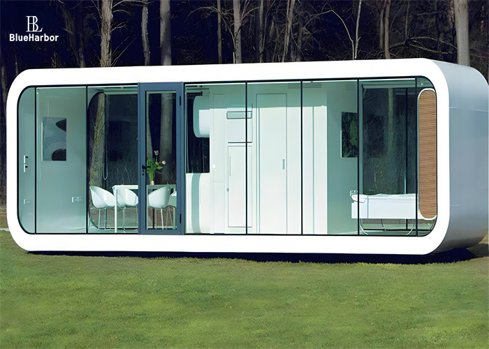 Cuadro de tubo cuadrado galvanizado Casa cápsula espacial para diseño de oficina moderna y cabañas de Apple multipropósito